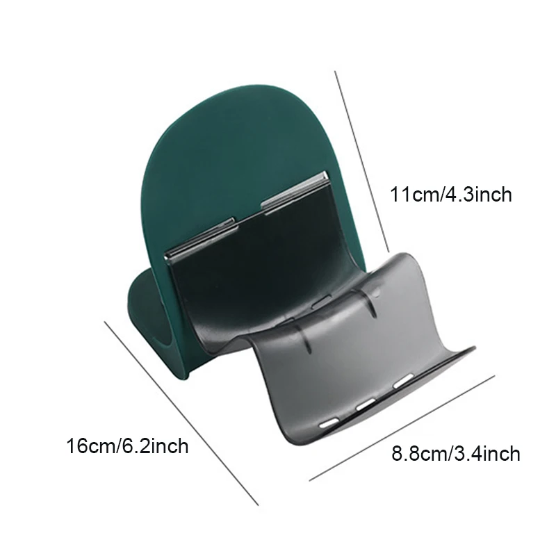 

W Shape Soap Holder With Suction Cup Drain Design Soap Box Punch-free Toilet Bath Soap Storage For Bathroom Kitchen Porte Savon
