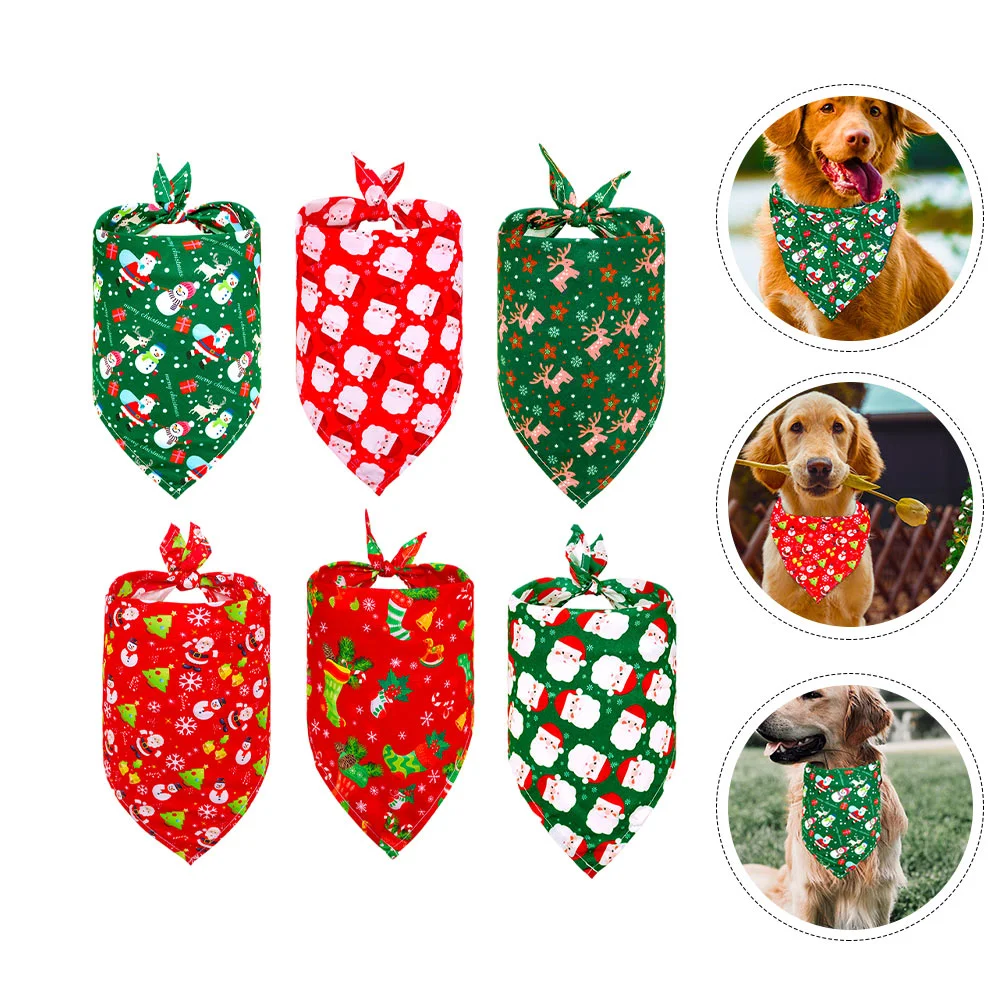 

6 шт., рождественские праздничные костюмы для домашних животных