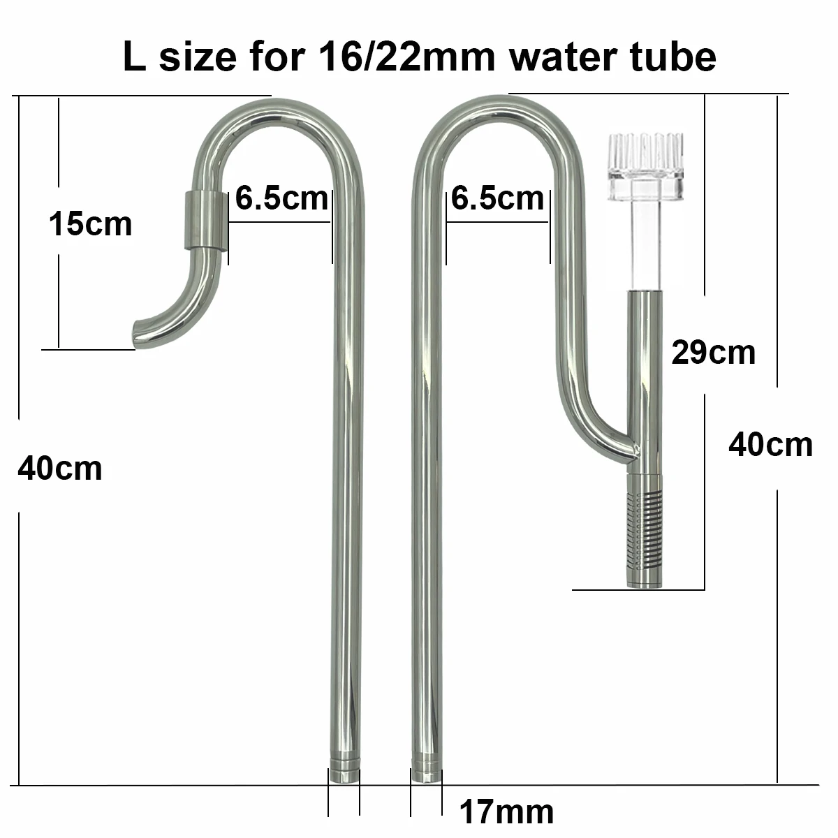 Class 1 304 Stainless Steel Inflow Outflow Pipe with Skimmer for Filters Arcrylic Fixer | Дом и сад