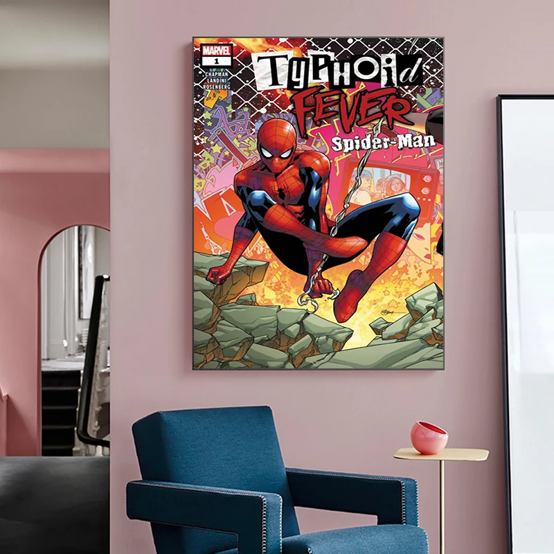 Картины на холсте с героями Marvel аниме супергерои постеры и комиксы