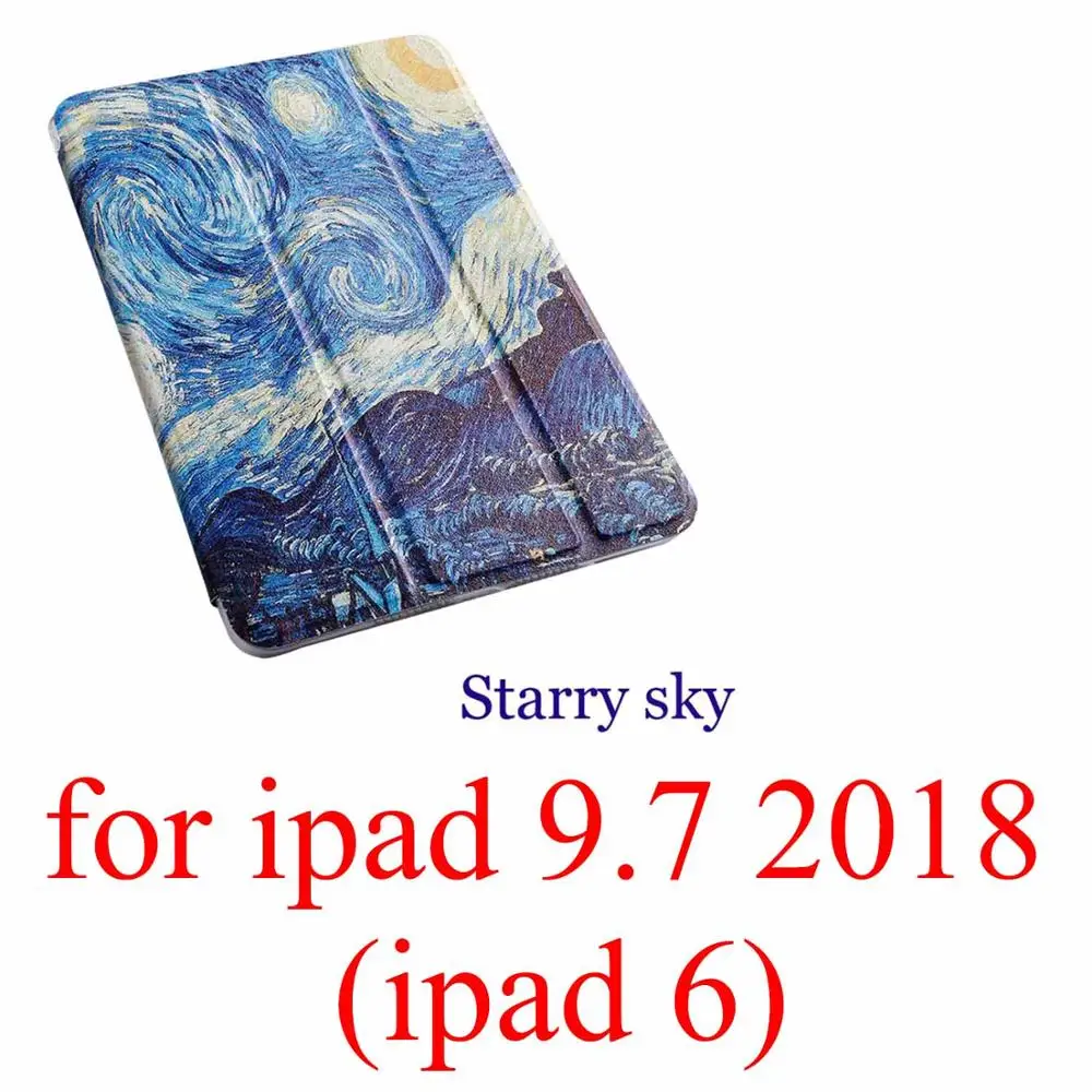 for ipad 9.7 2018 Чехол для планшета с мультипликационным принтом для Apple ipad 2 3 4 9,7 Pro Smart wake Sleep fundas fold Stand cardined cover capa bag для Air 1 2 - Цвет: for ipad 9.7 2018