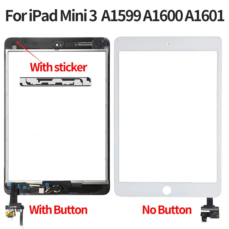 Для iPad mini 3 кодирующий преобразователь сенсорного экрана в сборе сменная