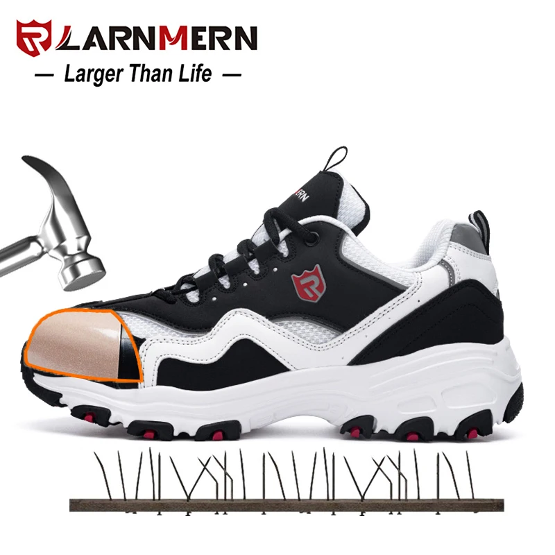 

LARNMERN 2020 News Safety Shoes S3 SRC Professional Protection Comfortable Breathable Lightweight Steel Toe Anti-nail Work Shoes