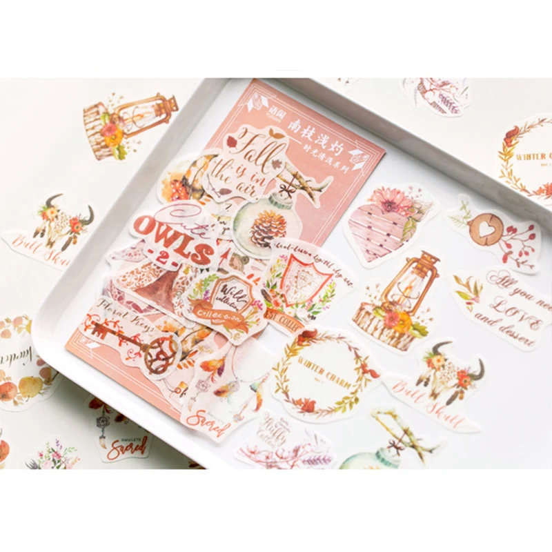 60 шт./лот воспоминание Kawaii Wistaria Forest Cat Ocean DIY washi Скрапбукинг дневник альбом