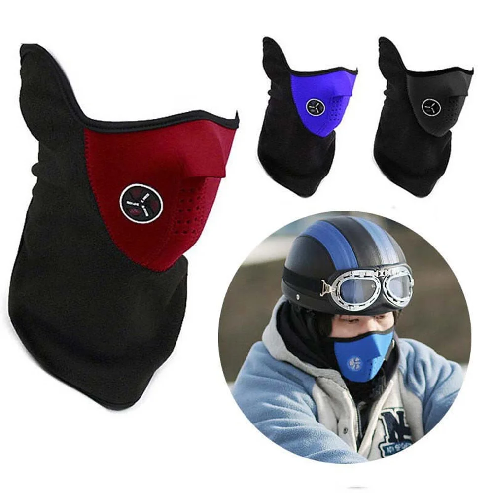 

Cycling Mask Windproof Face Mask Bicycle Ski Snowboard Outdoor Masks Neck Warm Half Face Mask Winter Sport Mask
