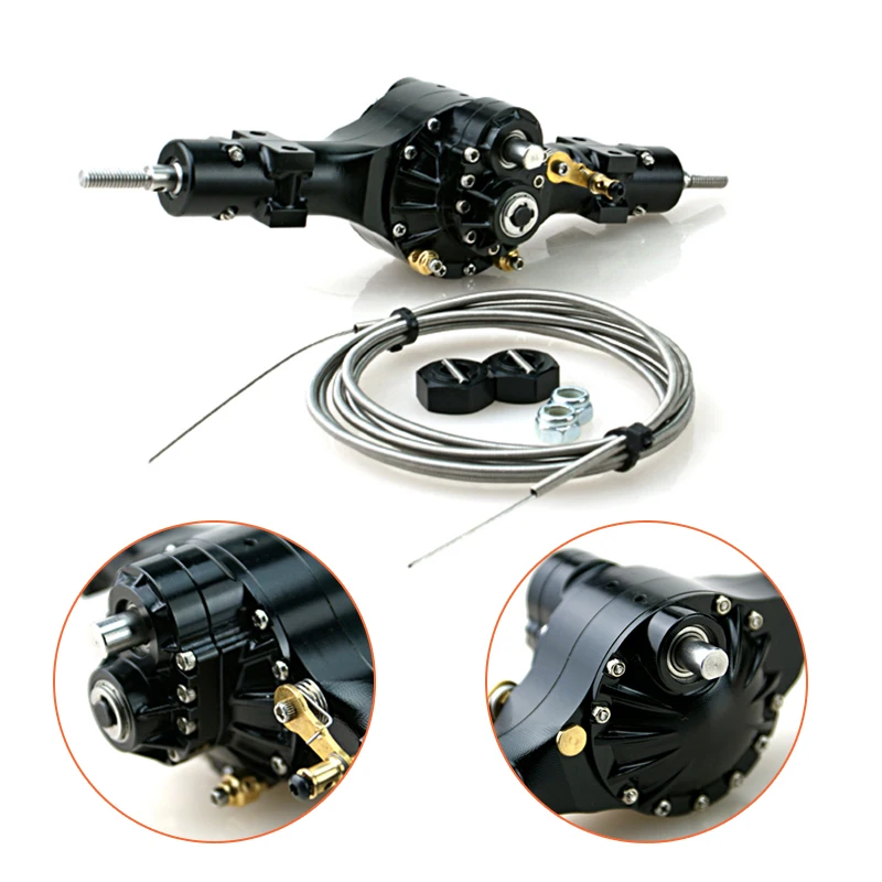 LESU металлический дифференциал задней оси замок 1/14 RC трактор грузовик автомобиль