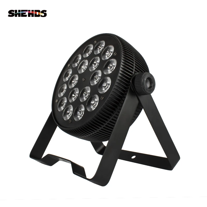 SHEHDS, 18x3 Вт, WOnly, фиолетовый, алюминиевый сплав, светодиодный, плоский, DMX512, сценический эффект, освещение для DJ Disco, для дома, вечерние, свадебные украшения