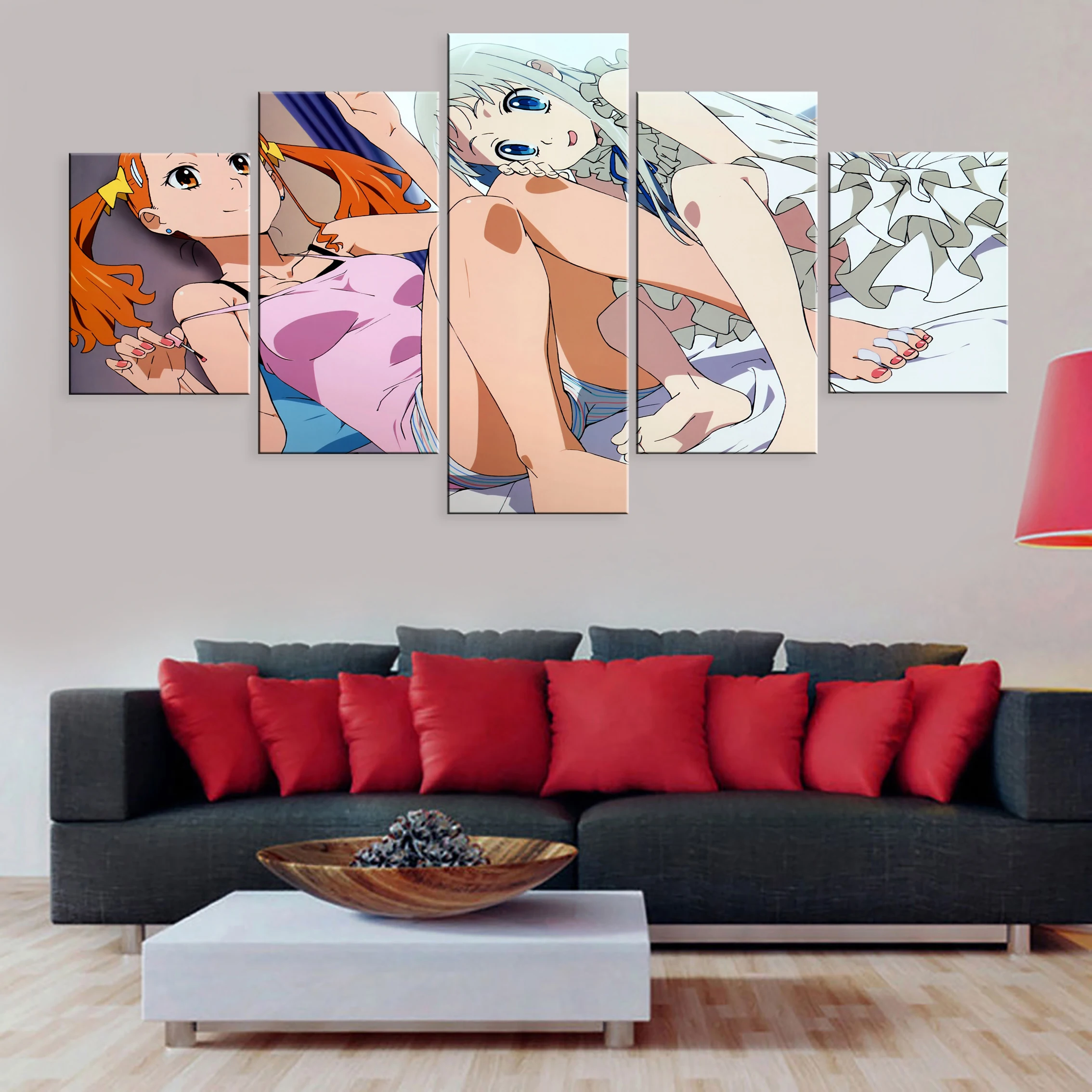 

Hd 5 Pieces Print Poster Canvas Home Decor Framework Anime ANOHANA We still dont know the name of the flower we saw that day