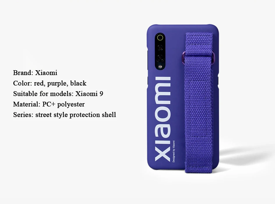 Xiaomi Mi 9 чехол противоударный PC Браслет-держатель задняя крышка для Xiaomi Mi 9 телефон защитный чехол Официальный логотип Funda