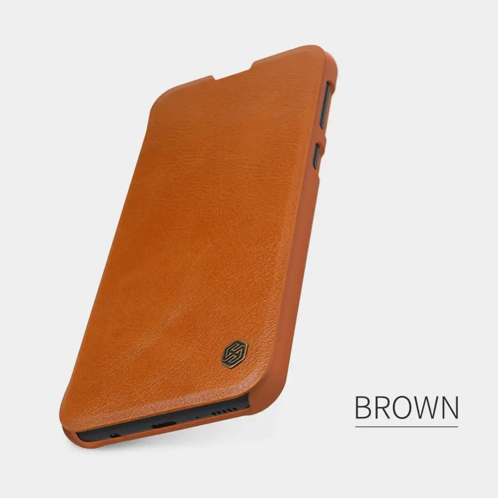 

Genuine Flip Leather Case for Samsung Galaxy M30s Case NILLKIN Qin Series Smart Case Cover For Galaxy M30s Phone Cover Case