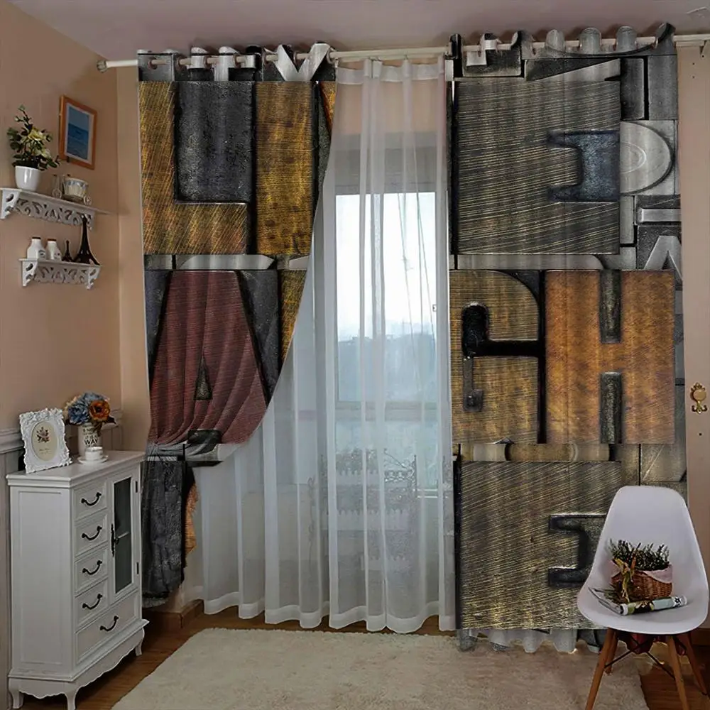 Занавески из ткани с 3D принтом занавески для гостиной и спальни 2 панели | Дом сад
