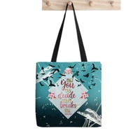 2021 shopper only you can decide printed tote bag women harajuku shopper handbag girl shoulder shopping bag lady canvas bag