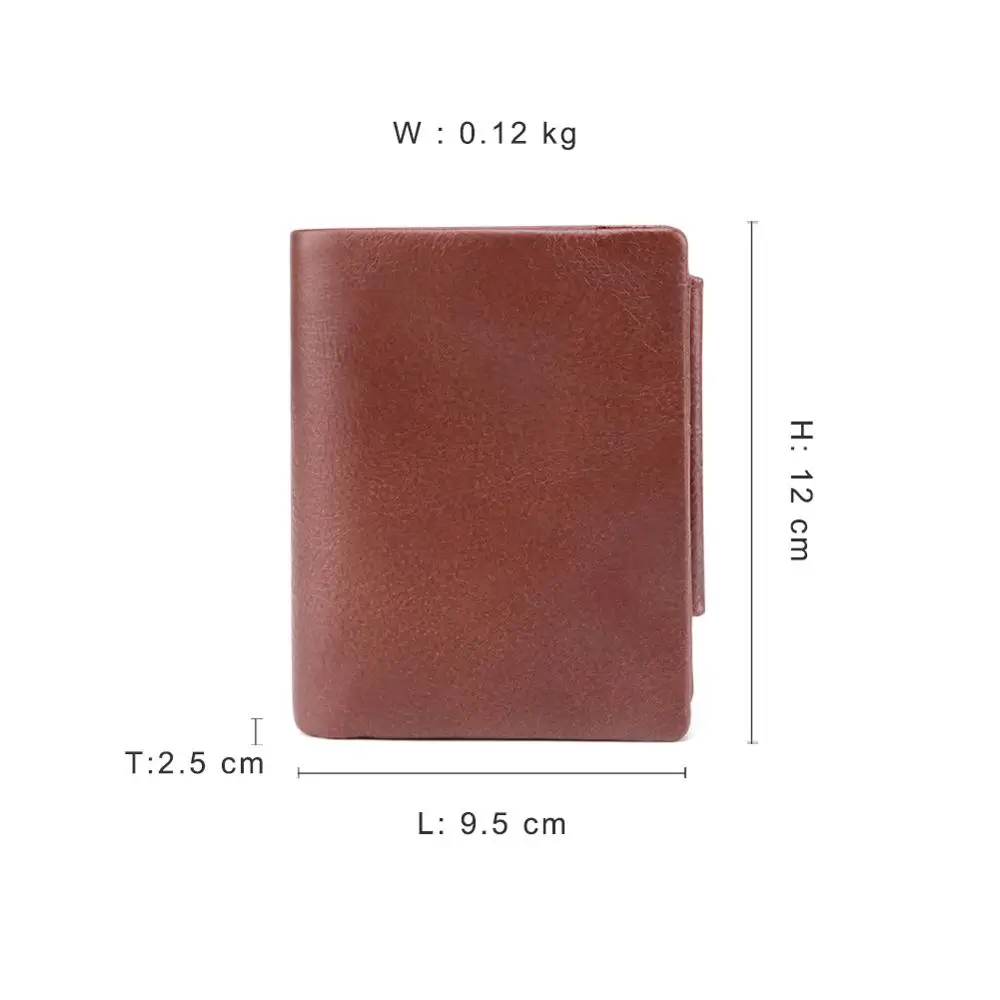 Мужские кошельки JOYIR из натуральной кожи винтажный кошелек в три сложения на