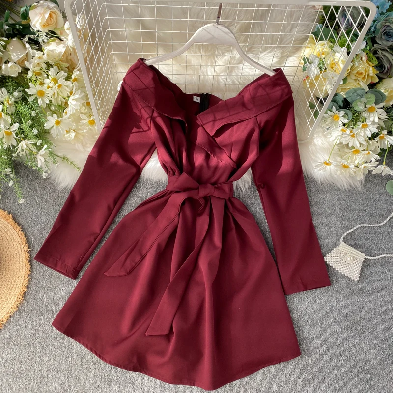 2019 Новая модная женская одежда осеннее платье с длинным рукавом женское | Женская