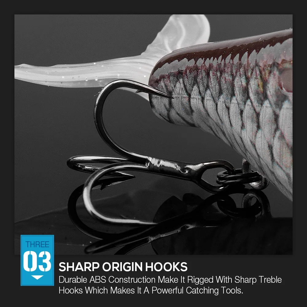 Тройник плавающие воблеры для щуки 135 мм/165 мм твердая большая приманка