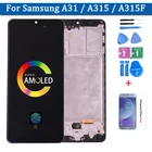 6,4 ''Super AMOLED дисплей для SAMSUNG GALAXY A31 A315 LCD с сенсорным экраном дигитайзер в сборе для Samsung SM-A315F A315G