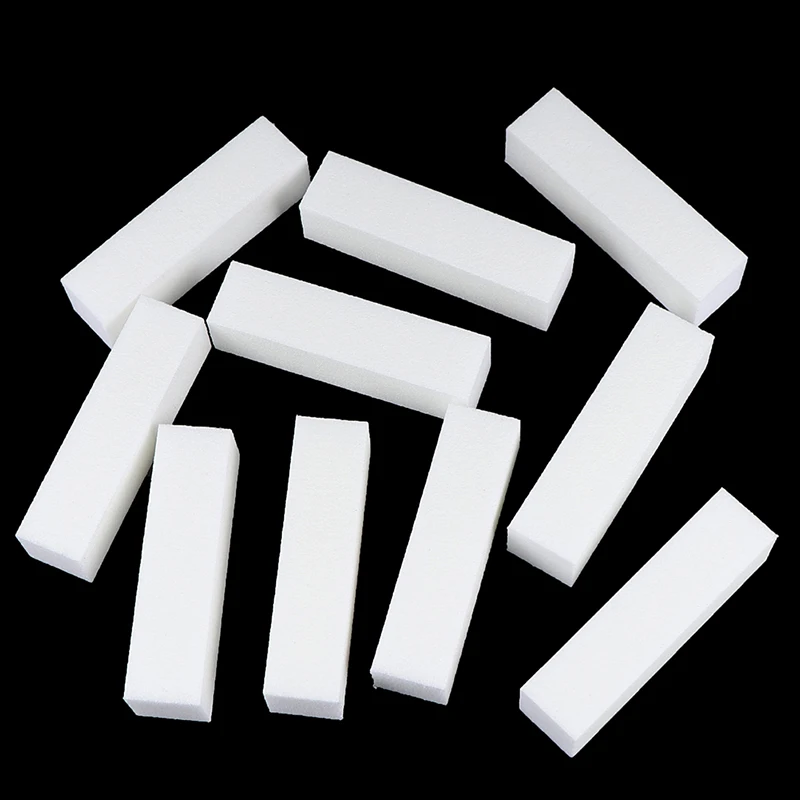 

10 шт. Губка пилочка для ногтей белый шлифовальный буферный блок для лака для ногтей, лак для ногтей извести не поврежденные ногти прочный Пр...