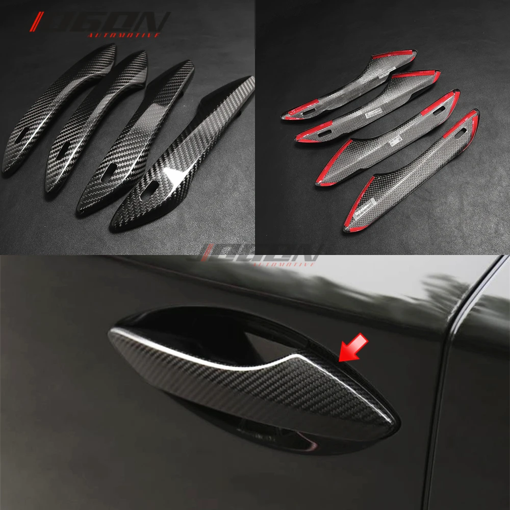 

4pcs Real Carbon Fiber Car Door Handle Cover Trims For Lexus RX RX300 RX350 NX NX300H NX200T 2015- 2020 Accessories Protection