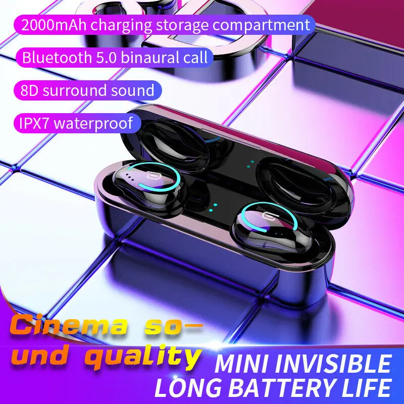 TWS I8 Bluetooth 5 0 гарнитура True Wireless Sport IPX7 водонепроницаемые Влагозащищенные наушники