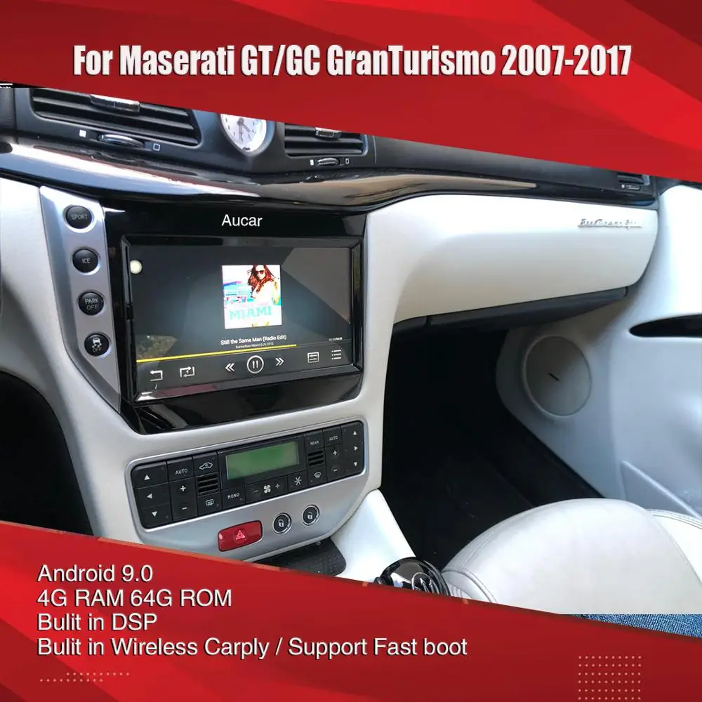 

AuCAR 9" The latest Android system Car Radio for Maserati GT/GC GranTurismo 2007 - 2017 2 gen multimedia Stereo Audio DVD player