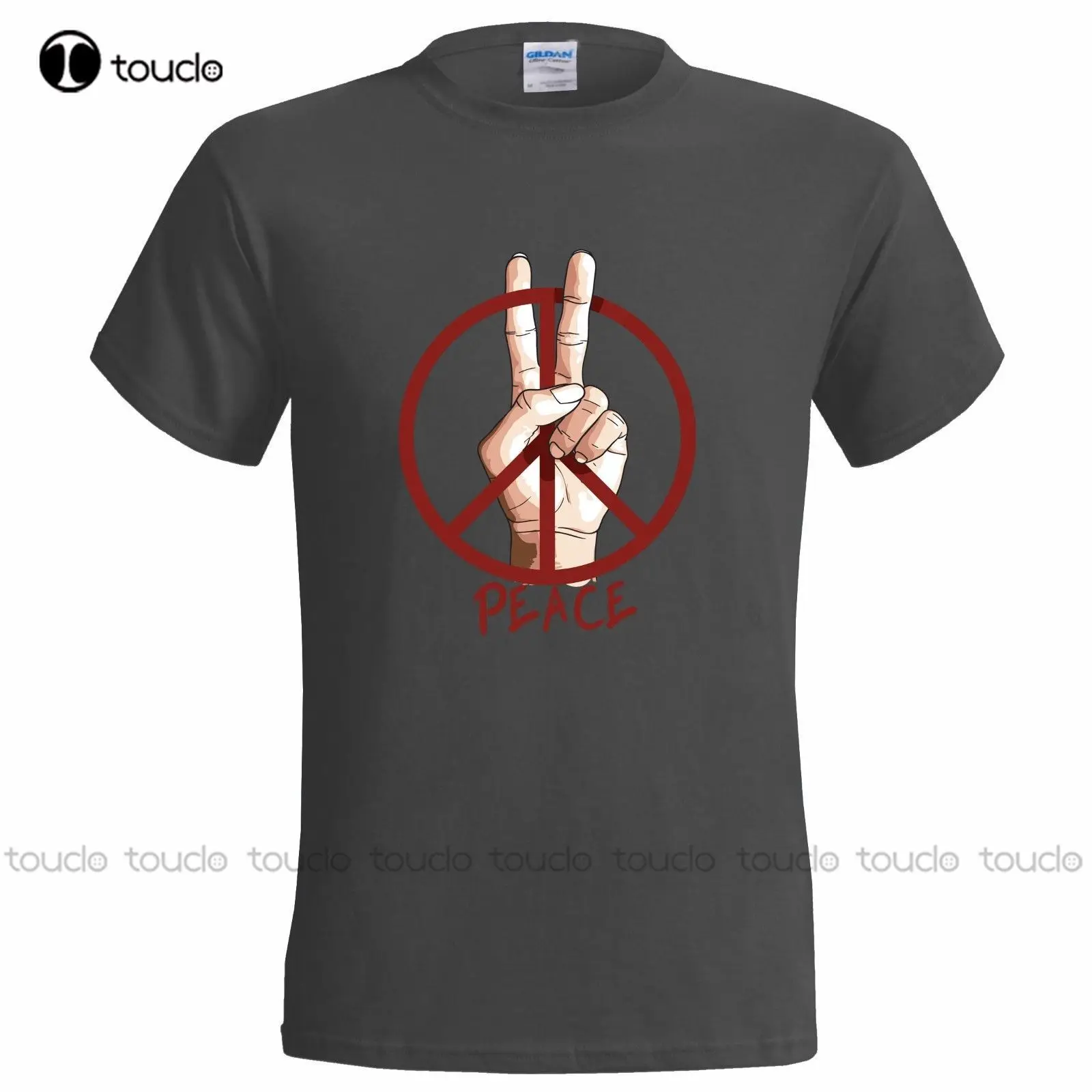 

Fashion O-Neck Teenage T-Shirt Hand Holding Peace Sign Art Mens T Shirt Love Freedom Cnd Anarchy Rock Metal Cool T Shirts