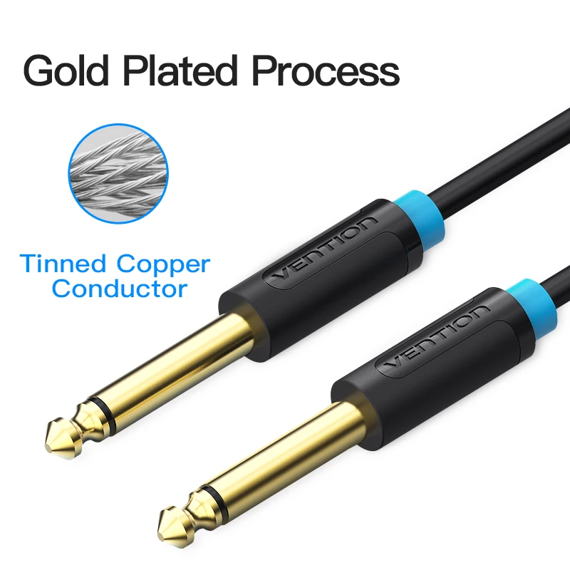 Vention Aux Guitar Cable 6.5 Jack 6.5mm to Audio 6.35mm for Stereo Mixer Amplifier Speaker cable | Электроника