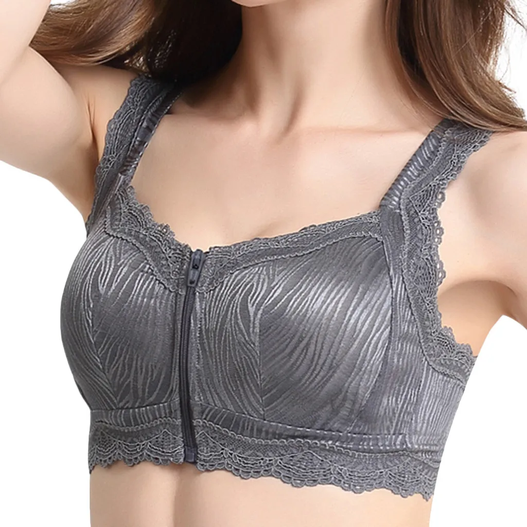 JAYCOSIN сексуальный кружевной беспроводной бюстгальтер с застежкой спереди для
