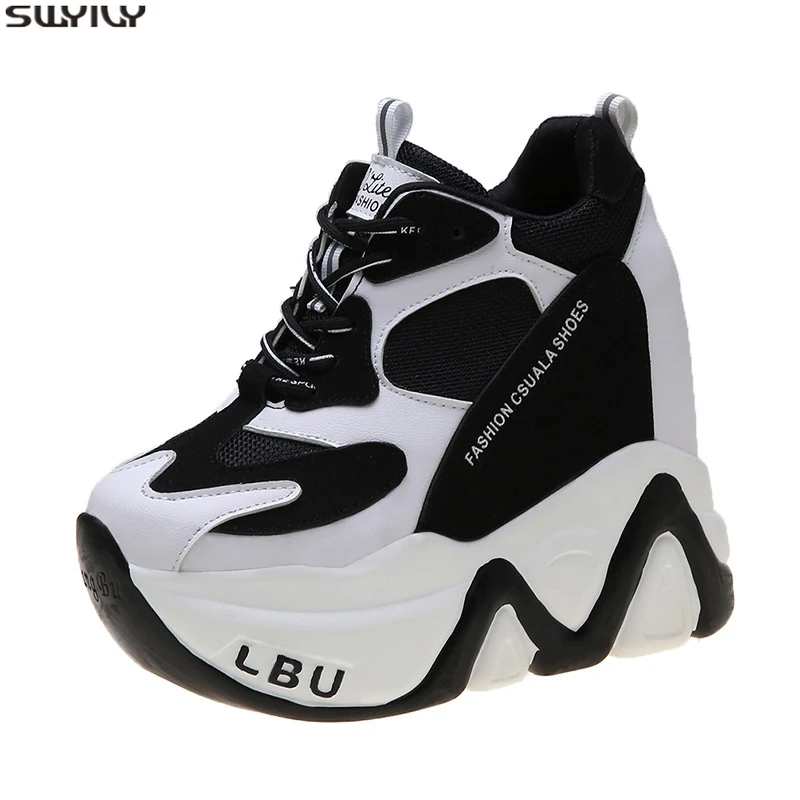 SWYIVY/Повседневная обувь Женские кроссовки из сетчатого материала на платформе