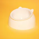 Керамическая миска для маленьких собак, аксессуар для защиты шейного позвоночника, 15 градусов