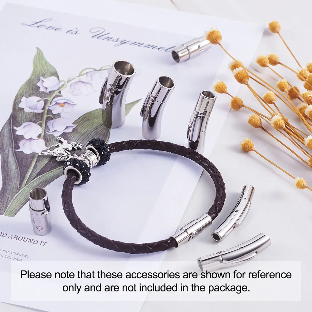 

9pcs/Box 304 Stainless Steel Bayonet Clasps & Magnetic Screw Clasps For DIY Bracelet Necklace Making Connector Accessories