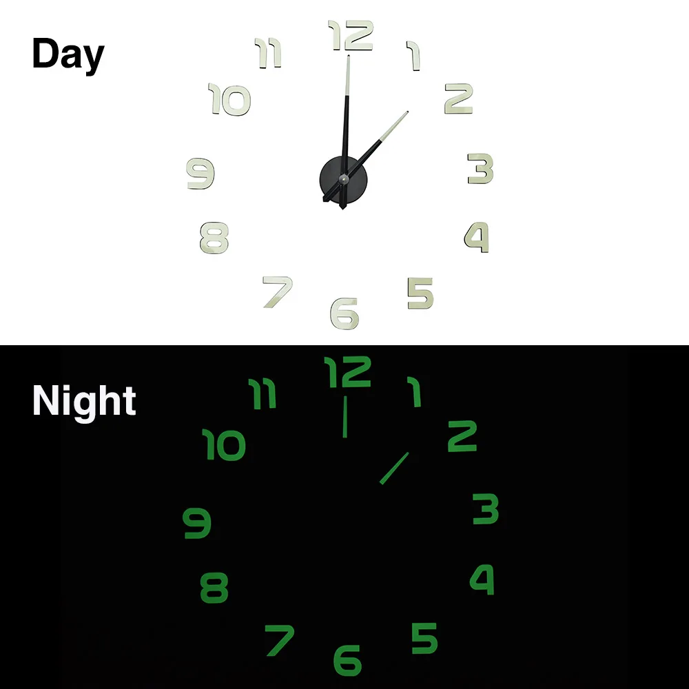 Светящиеся Настенные часы 3D кварцевый набор сделай сам большие акриловые