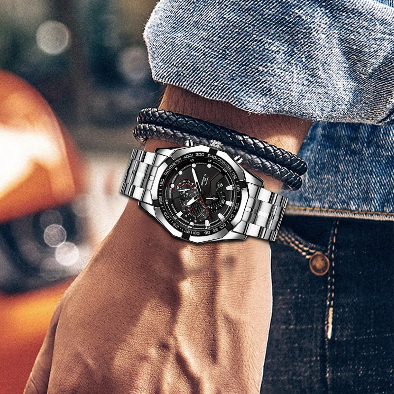 

Top Brand KIMSDUN Luxury Men's Mechanical Watch Stainless Steel Waterproof Business Trend Automatic Male Wrist Clock Hours