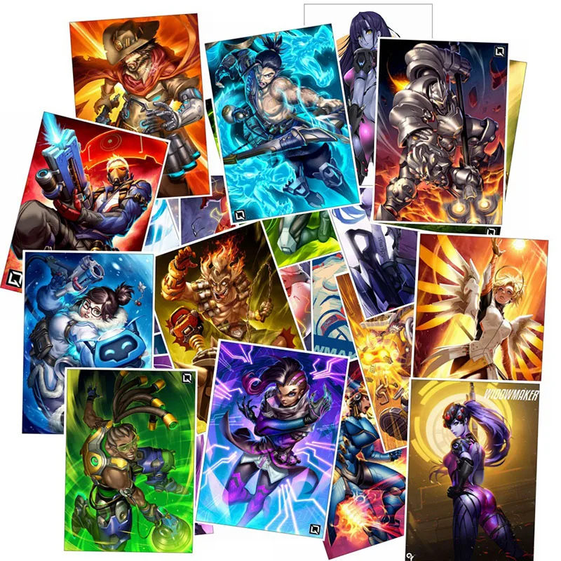 

25Pcs School Sticky Notes Papelaria Game Overwatch Black Lily Stationery Sticker Waterproof