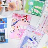 mr paper 8 kinds of design cute pet weekly series pet material cute cartoon style mini sticker decoration diy pocket sticker
