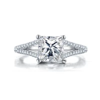 lesf ring women engagement jewelry 925 sterling silver 1 6 ct cushion cut 5a zircon female wedding finger flower rings