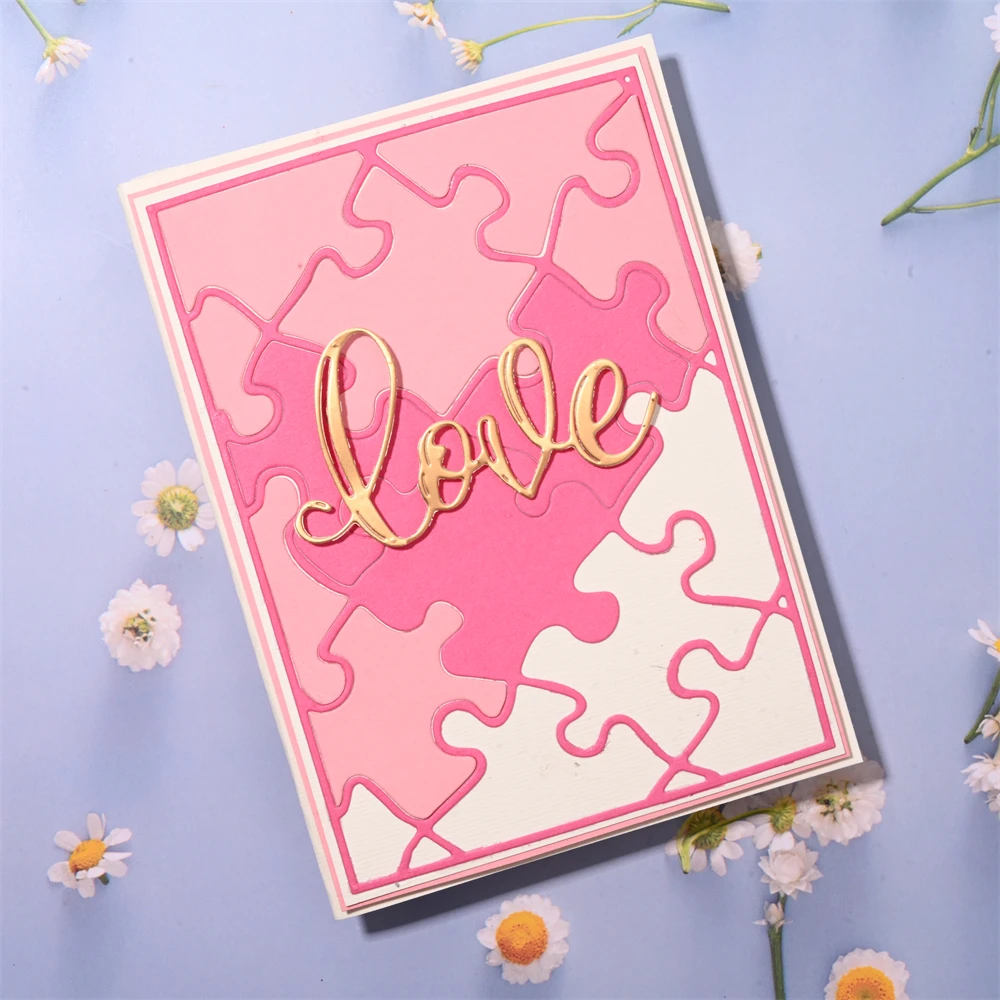 

InLoveArts Rectangle Puzzle Photo Frame Metal Cutting Dies Cut For DIY Embossing Decoration Greeting Card Album Scrapbooking New