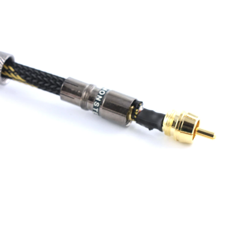 Hifi пара 5N OCC Чистая медь RCA межразъемный аудио кабель с позолоченным штекер-штекер