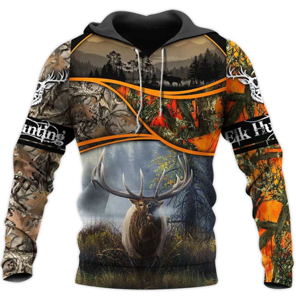 

Fashion Elk Hunting Animal 3D PrintedHoodie Harajuku Sweatshirt Streetwear autumn hoodies Unisex Casual Hoodies tops