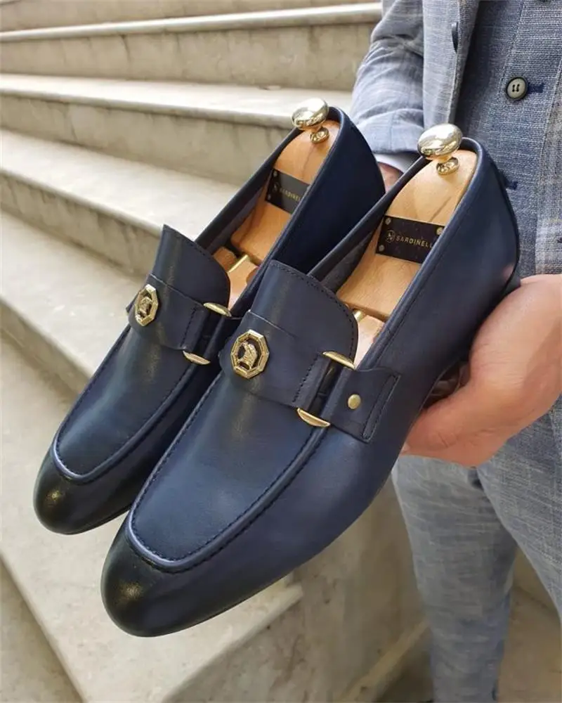 

Men Shoes High Quality Pu Leather New Fashion Stylish Design Slip-on Shoes Casual Formal Basic Shoes Zapatos De Hombre HG020