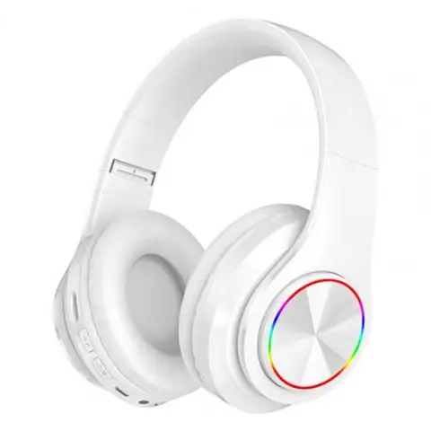 Беспроводные Bluetooth-наушники B39, цветная светодиодная подсветка, игровая накладная гарнитура, стереонаушники с MP3-плеером, складные наушники