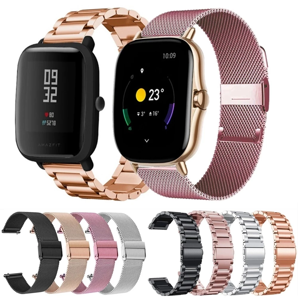 

Ремешок для часов Amazfit Bip, быстросъемный браслет для Amazfit GTS/2/2e/GTS2 Mini/GTR 42 мм/47 мм/GTR2/2e/stratos 2/3 20 мм/22 мм