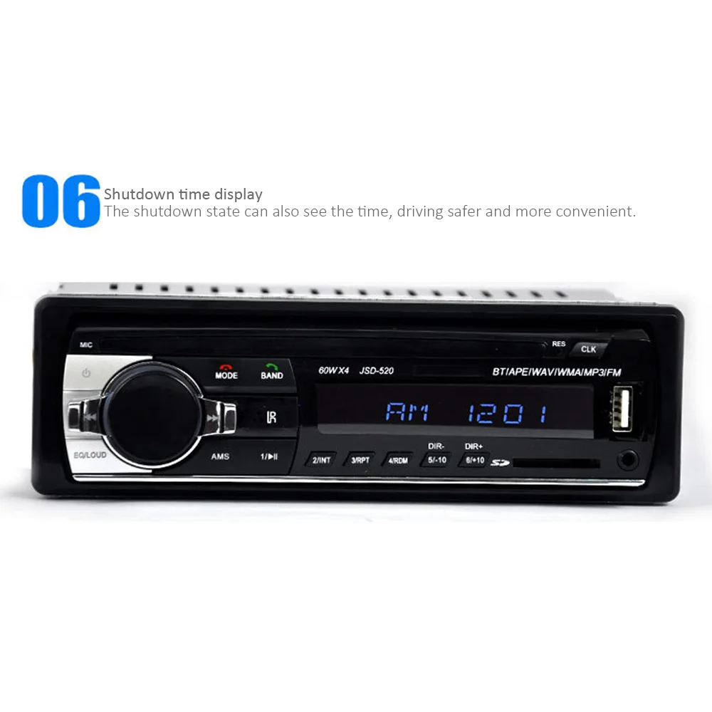 XIAOMI авто MP3 плеер Bluetooth Стерео Авторадио автомобильный Радио 12 В в-тире 1 Din FM Aux вход приемник SD USB MP3 автомобильный аудио плеер