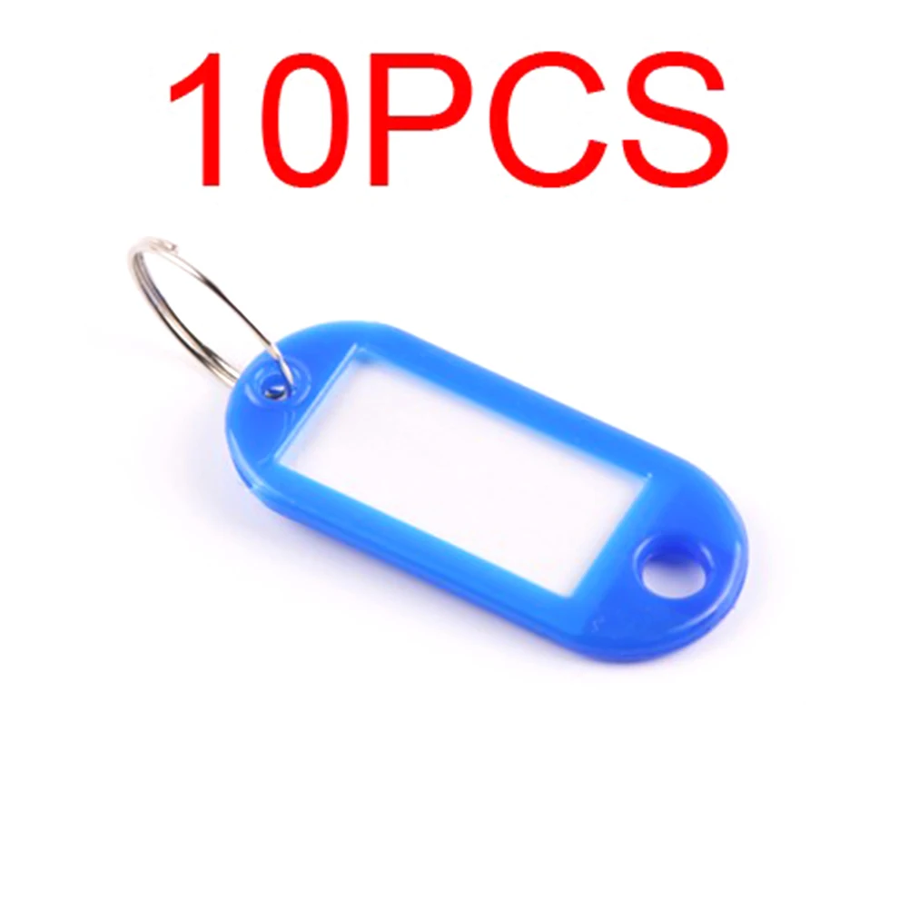 10 шт./партия пластиковые разделенные кольца ID брелки для ключей портативные