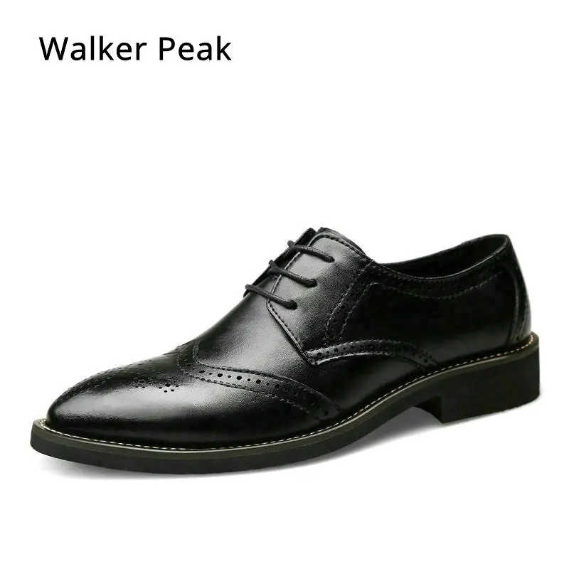 2018 модные брендовые мужские деловые броги модельные туфли для свадебной