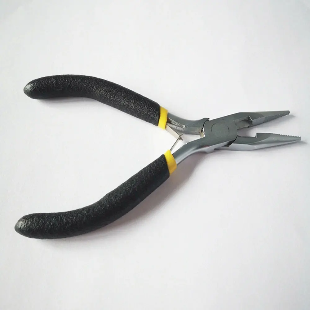 

Hair Extension Pliers Straight Head with Teeth Micro Ring Hair Extensions Tape In Cold Fusion Extensions Apply Tools
