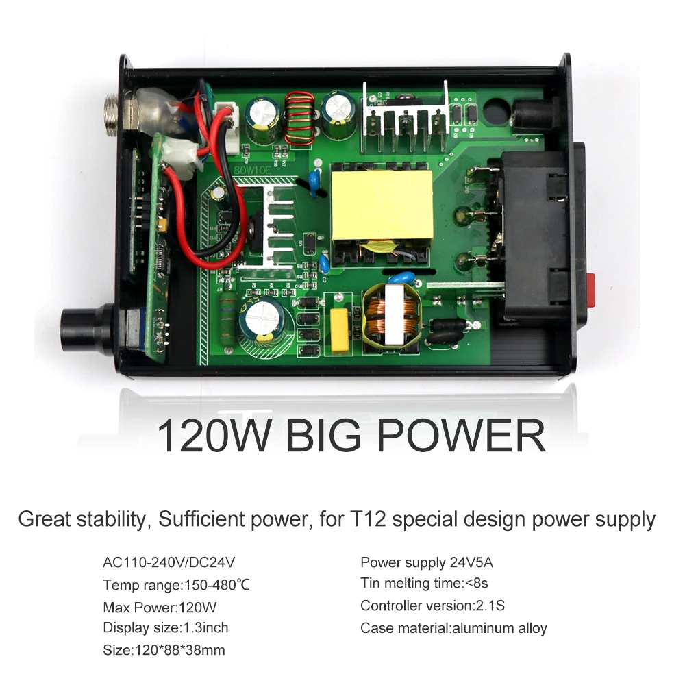 Паяльная станция T12-955 STM32 V2.1S OLED Цифровой паяльник с ручкой T12 5Pin 907 | Инструменты