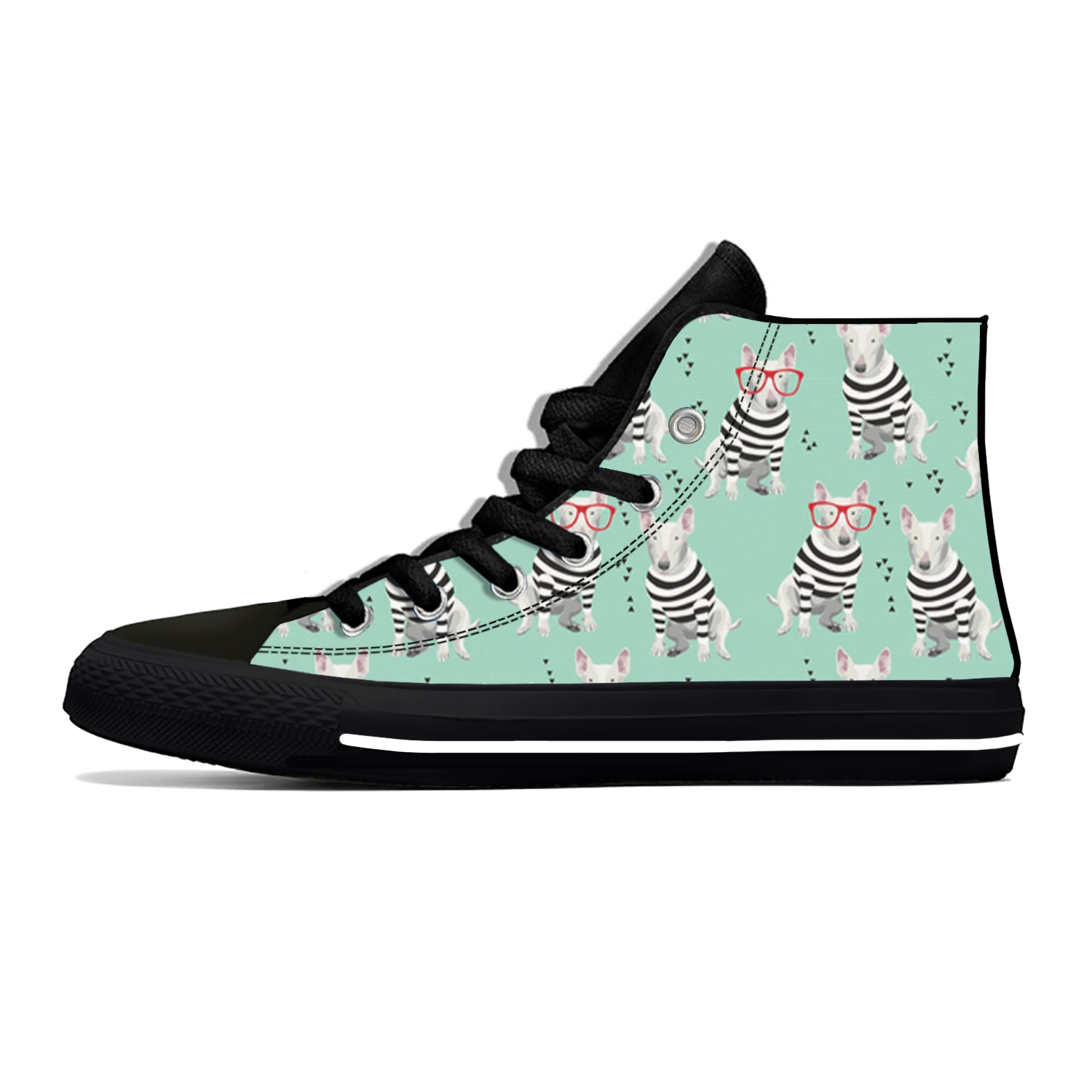 

Cute Bull Terriers Animal Pets Dog kawaii Harajuku Lightweight High Top Canvas Shoes Men Women Casual Breathable Sneakers