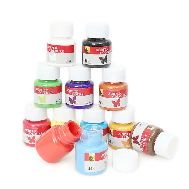 

Acrylic Paint Set 12 Colors Art Supplies Paints for Canvas Crafts Non Toxic Vibrant Colors Quick Dry Painting Supplies