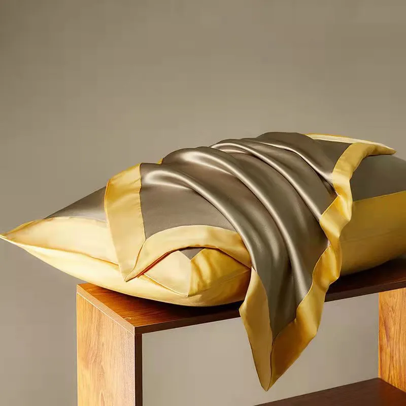 

1Pcs Real Silk Pillowcase High-Quality 22 Mm 100% Mulberry Silk Tencel Bed Pillow Case 48x74cm Bedding