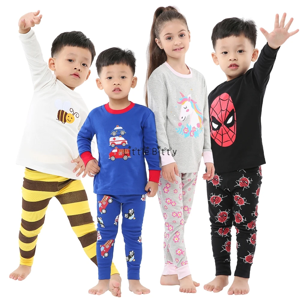 Новая Пижама с единорогом для девочек детская Рождественская рисунками животных